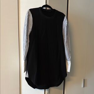 Zara Black and White Striped Dress